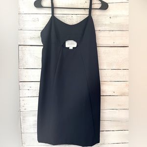 navy keyhole mini dress from Anthropologie.
